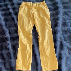 Mustard colored boys light pants size 7-8 years. H&M brand skinny. Adjustable